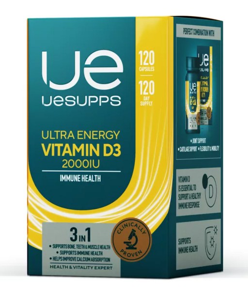 UESUPPS/УЕСАППС ULTRA ENERGY ВИТАМИН D3 КАПСУЛЫ 2000 МЕ 260 МГ №120