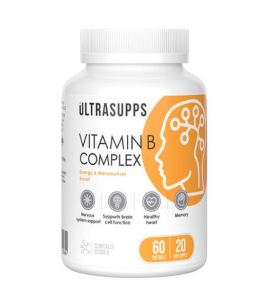 ULTRASUPPS ВИТАМИН B КОМПЛЕКС КАПСУЛЫ  430 МГ №60