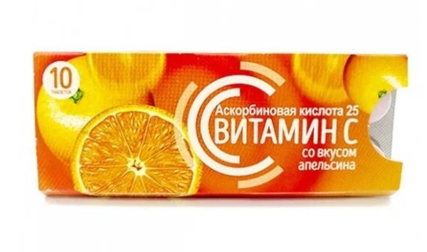 VITALIFE/VITASCIENCE АСКОРБИНОВАЯ КИСЛОТА/ВИТАМИН С ТАБЛЕТКИ ЖЕВАТЕЛЬНЫЕ [АПЕЛЬСИН] 25 МГ 0,77 Г №10
