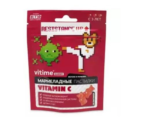 VITIME ВИТАЙМ GUMMY 3+ ВИТАМИН С ПАСТИЛКИ №30