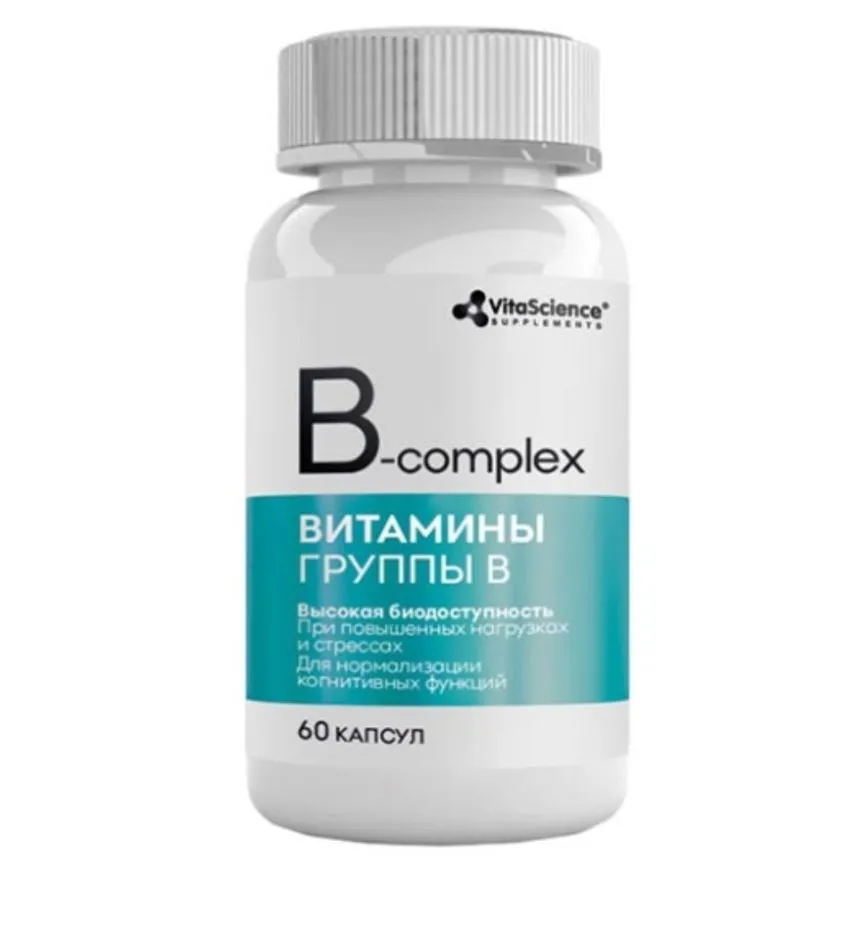 VITALIFE/VITASCIENCE В-КОМПЛЕКС/ВИТАМИНЫ ГРУППЫ В КАПСУЛЫ  770 МГ №60