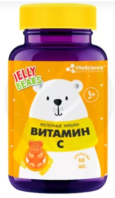 VITALIFE/VITASCIENCE МИШКИ ВИТАМИН С ПАСТИЛКИ ЖЕВАТЕЛЬНЫЕ  3 Г №60