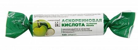 BIOTERRA АСКОРБИНОВАЯ КИСЛОТА ТАБЛЕТКИ ЖЕВАТЕЛЬНЫЕ [ЯБЛОКО]  2,6 Г №10