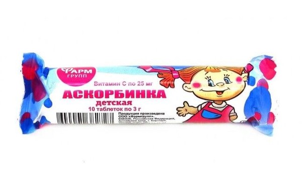 АСКОРБИНКА БЕЗ АРОМАТИЗАТОРА ТАБЛЕТКИ  3 Г №10