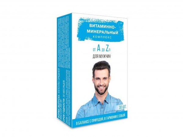 ВТФ ВИТАМИННО-МИНЕРАЛЬНЫЙ КОМПЛЕКС ОТ A ДО ZN Д/МУЖЧИН ТАБЛЕТКИ  850 МГ №30