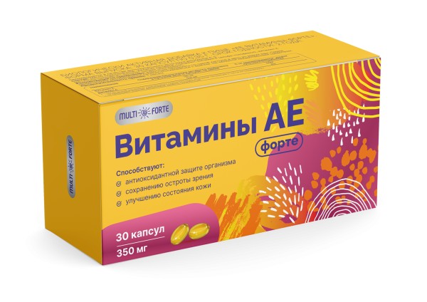 MULTIFORTE АЕ ВИТАМИНЫ ФОРТЕ КАПСУЛЫ  350 МГ №30