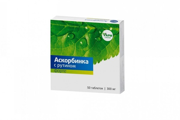 АСКОРБИНКА С РУТИНОМ ФОРТЕ ТАБЛЕТКИ    №50