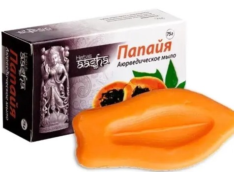 AASHA HERBALS МЫЛО Д/ТЕЛА ПАПАЙЯ КОСМЕТИЧЕСКОЕ МЫЛО 75 Г №1