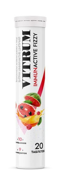 ВИТРУМ ИММУНАКТИВ ТАБЛЕТКИ ШИПУЧИЕ  3,8 Г №20