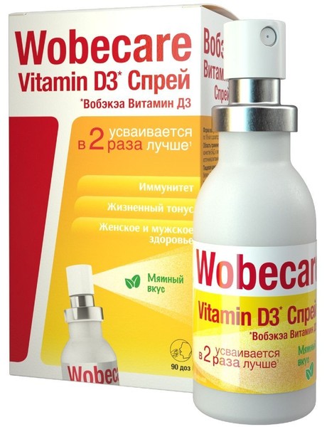 WOBECARE ВИТАМИН Д3 СПРЕЙ  18 МЛ 90 ДОЗ №1