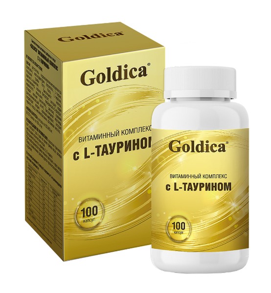 GOLDICA ВИТАМИННЫЙ КОМПЛЕКС С L-ТАУРИНОМ КАПСУЛЫ  553,483 МГ №100