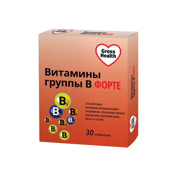 GROSS HERTZ ВИТАМИНЫ ГРУППЫ B ФОРТЕ ТАБЛЕТКИ  0,52 Г №30