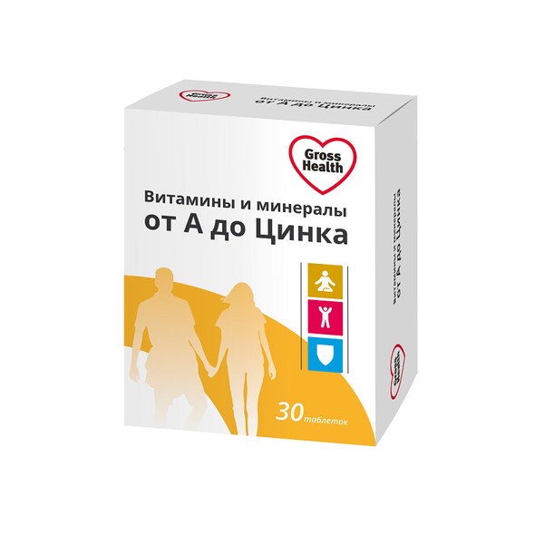 GROSS HERTZ ВИТАМИННО-МИНЕРАЛЬНЫЙ КОМПЛЕКС ОТ A ДО ZN ТАБЛЕТКИ  1,35 Г №30