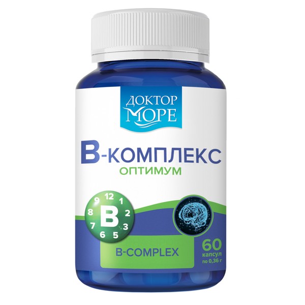 ДОКТОР МОРЕ B-КОМПЛЕКС ОПТИМУМ КАПСУЛЫ  360 МГ №60
