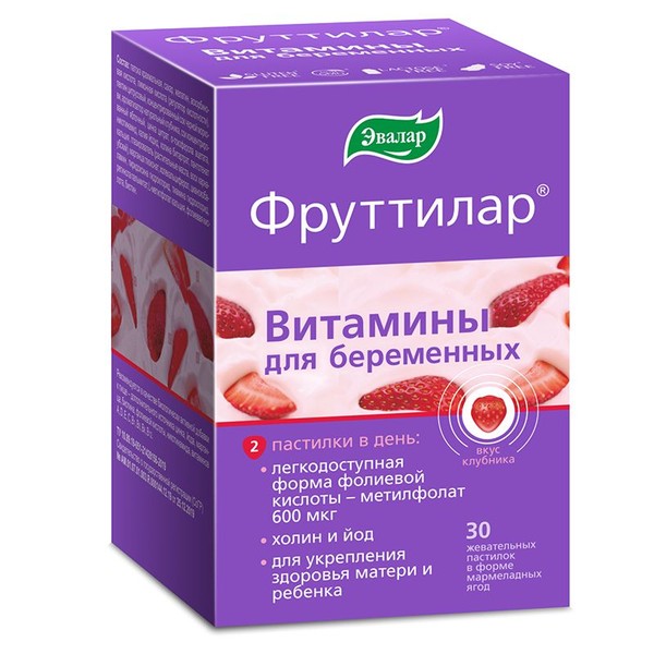 ЭВАЛАР ФРУТТИЛАР ВИТАМИНЫ ДЛЯ БЕРЕМЕННЫХ ПАСТИЛКИ ЖЕВАТЕЛЬНЫЕ  4 Г №30
