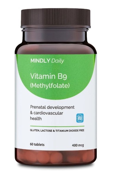 MINDLY DAILY ВИТАМИН B9 (МЕТИЛФОЛАТ) ТАБЛЕТКИ  180 МГ №60