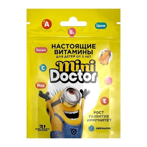 МИНИ ДОКТОР/MINI DOCTOR ПАСТИЛКИ ЖЕВАТЕЛЬНЫЕ [ЯБЛОКО]  2,5 Г №30