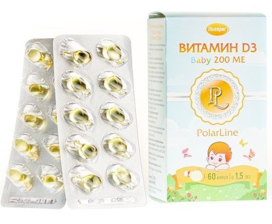 POLARLINE ВИТАМИН Д3 BABY КАПСУЛЫ 200 МЕ   №60