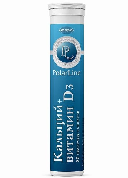 POLARLINE КАЛЬЦИЙ + ВИТАМИН Д3 ТАБЛЕТКИ ШИПУЧИЕ  4 Г №20