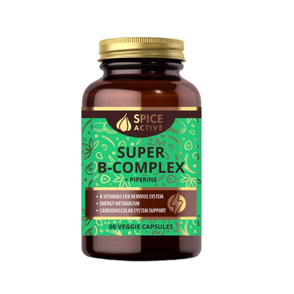 SPICE ACTIVE КОМПЛЕКС ВИТАМИНОВ ГРУППЫ B С ПИПЕРИНОМ КАПСУЛЫ  0,545 Г №60