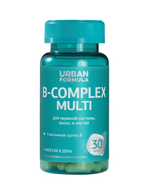 URBAN FORMULA B-COMPLEX MULTI/ВИТАМИНЫ ГРУППЫ B КАПСУЛЫ  0,35 Г №30