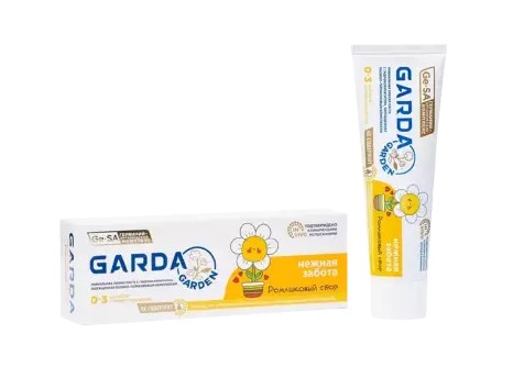 GARDA BABY FIRST TOOTH ЗУБНАЯ ПАСТА ДЕТСКАЯ (0-3 ЛЕТ) НЕЖНАЯ ЗАБОТА РОМАШКОВЫЙ СБОР 40 МЛ ЗУБНАЯ ПАСТА ДЕТСКАЯ  48 Г №1