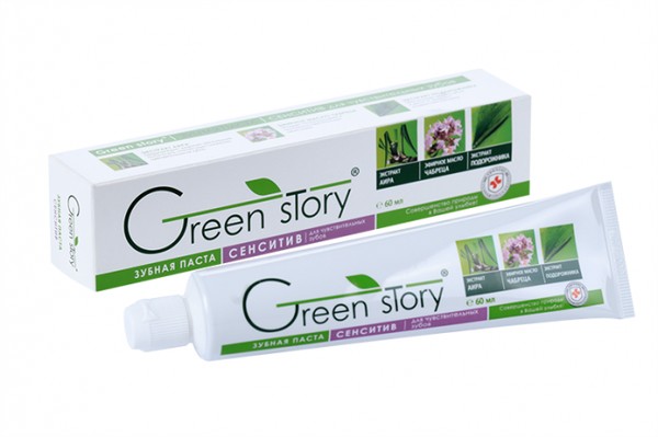 GREEN STORY ЗУБН ПАСТА СЕНСИТИВ Д/ЧУВСТВИТЕЛЬНЫХ ЗУБОВ ЗУБНАЯ ПАСТА ДЛЯ ЧУВСТВИТЕЛЬНЫХ ЗУБОВ 60 МЛ №1