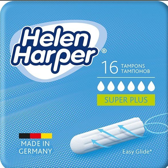 HELEN HARPER ТАМПОНЫ БЕЗАППЛИКАТОРНЫЕ SUPER PLUS ТАМПОНЫ ЖЕНСКИЕ ГИГИЕНИЧЕСКИЕ №16