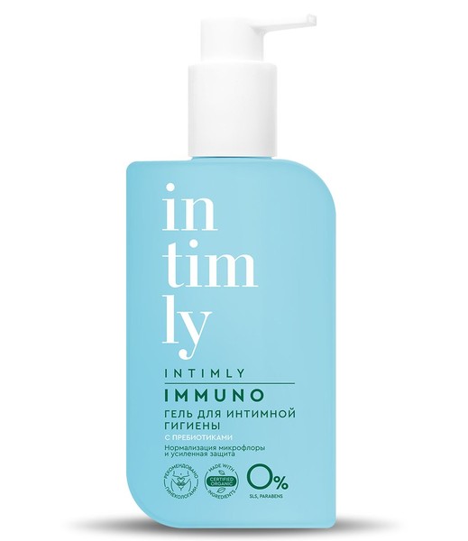INTIMLY IMMUNO ГЕЛЬ Д/ИНТИМНОЙ ГИГИЕНЫ С ПРЕБИОТИКАМИ КОСМЕТИЧЕСКИЙ ГЕЛЬ 220 МЛ №1