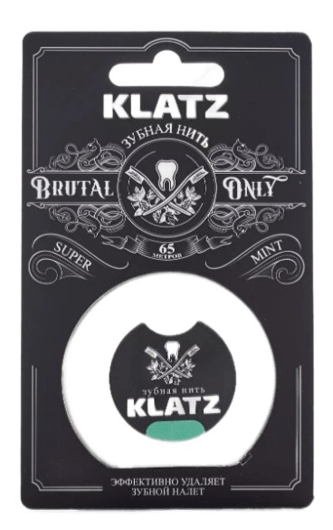 KLATZ BRUTAL ONLY ЗУБН НИТЬ СУПЕР МЯТА ЗУБНАЯ НИТЬ 65 М №1