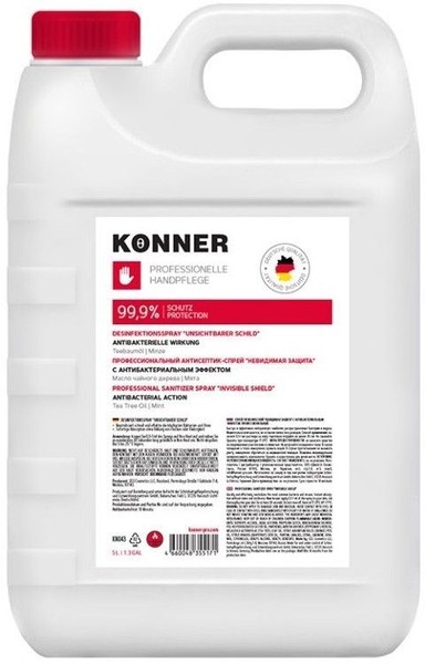 KONNER ГЕЛЬ-АНТИСЕПТИК Д/РУК ЖИДКИЕ ПЕРЧАТКИ КОСМЕТИЧЕСКИЙ ГЕЛЬ 5000 МЛ №1