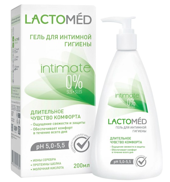LACTOMED ГЕЛЬ Д/ИНТИМНОЙ ГИГИЕНЫ ДЛИТЕЛЬНОЕ ЧУВСТВО КОМФОРТА КОСМЕТИЧЕСКИЙ ГЕЛЬ 200 МЛ №1