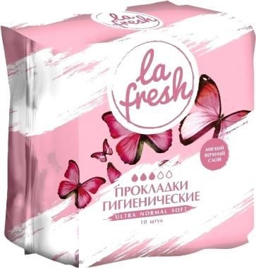 LA FRESH ПРОКЛАДКИ ULTRA NORMAL SOFT ПРОКЛАДКИ ЖЕНСКИЕ ГИГИЕНИЧЕСКИЕ    №10