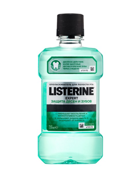 LISTERINE EXPERT ОПОЛАСКИВАТЕЛЬ Д/ПОЛОСТИ РТА ЗАЩИТА ДЕСЕН ОПОЛАСКИВАТЕЛЬ ДЛЯ ПОЛОСТИ РТА 250 МЛ №1