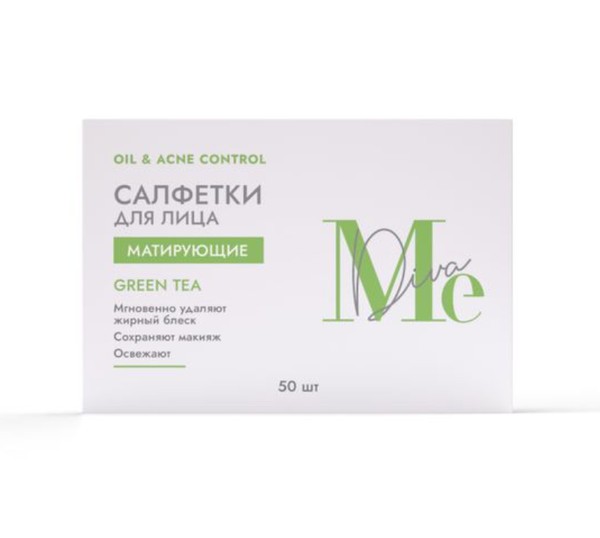 MEDIVA САЛФЕТКИ Д/ЛИЦА МАТИРУЮЩИЕ С ЭКСТРАКТОМ ЗЕЛЕНОГО ЧАЯ САЛФЕТКИ БУМАЖНЫЕ КОСМЕТИЧЕСКИЕ    №50