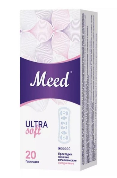MEED ULTRA SOFT ПРОКЛАДКИ ЖЕН ГИГИЕНИЧ ЕЖЕДН (Е-20) ПРОКЛАДКИ ЖЕНСКИЕ ГИГИЕНИЧЕСКИЕ ЕЖЕДНЕВНЫЕ   №20