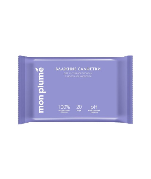 MON PLUME САЛФЕТКИ ВЛАЖНЫЕ Д/ИНТИМ ГИГИЕНЫ Д/ЧУВСТВ КОЖИ САЛФЕТКИ ВЛАЖНЫЕ КОСМЕТИЧЕСКИЕ №20