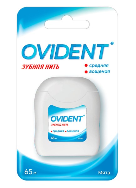 OVIDENT ЗУБНАЯ НИТЬ СРЕДНЯЯ ВОЩЕНАЯ 65 М ЗУБНАЯ НИТЬ   №1