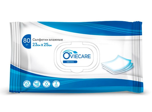 OVIECARE САЛФЕТКИ ВЛАЖНЫЕ САЛФЕТКИ ВЛАЖНЫЕ КОСМЕТИЧЕСКИЕ   №80