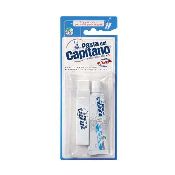 PASTA DEL CAPITANO НАБОР ДОРОЖНЫЙ ПАСТА+ЩЕТКА НАБОР ДЛЯ УХОДА ЗА ПОЛОСТЬЮ РТА   №1