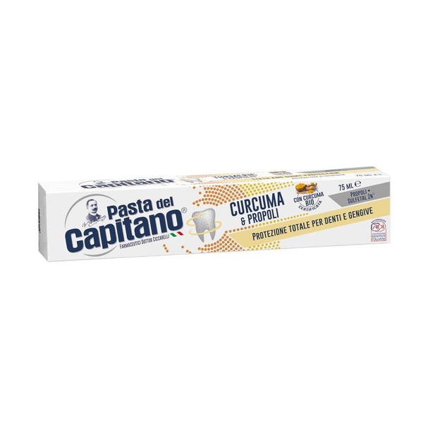 PASTA DEL CAPITANO ЗУБН ПАСТА КОМПЛЕКСНАЯ ЗАЩИТА КУРКУМА/ПРОПОЛИС ЗУБНАЯ ПАСТА КОМПЛЕКСНАЯ 75 МЛ №1