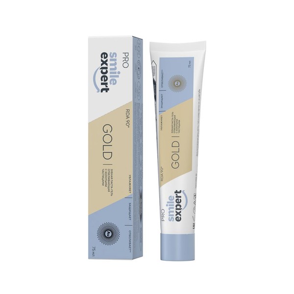 SMILE EXPERT PRO ЗУБН ПАСТА-ГЕЛЬ GOLD ОТБЕЛИВАЮЩАЯ С ЗОЛОТЫМИ ЧАСТИЦАМИ ЗУБНАЯ ПАСТА ГЕЛЕВАЯ 75 МЛ №1