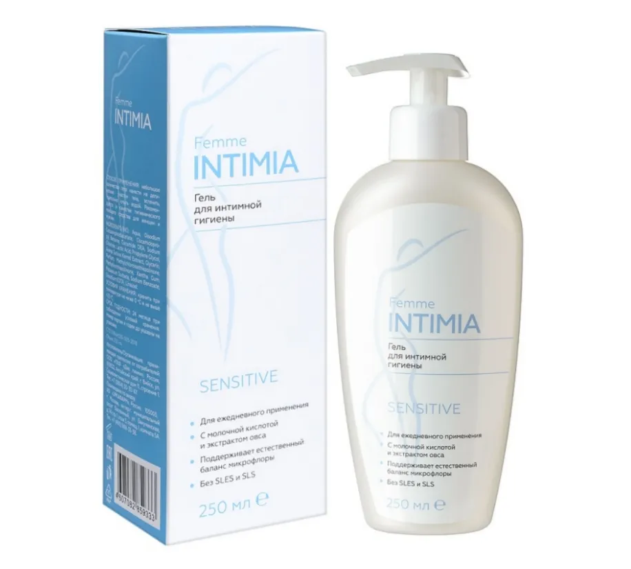 FEMME INTIMIA ГЕЛЬ Д/ИНТИМНОЙ ГИГИЕНЫ SENSITIVE КОСМЕТИЧЕСКИЙ ГЕЛЬ  250 МЛ №1