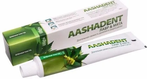 AASHA HERBALS АASHADENT ЗУБНАЯ ПАСТА ЛАВР И МЯТА ЗУБНАЯ ПАСТА КОМПЛЕКСНАЯ 100 Г №1