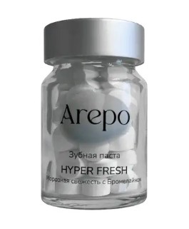 AREPO ЗУБНАЯ ПАСТА В ТАБЛЕТКАХ HYPER FRESH ЗУБНАЯ ПАСТА ОСВЕЖАЮЩАЯ   №55