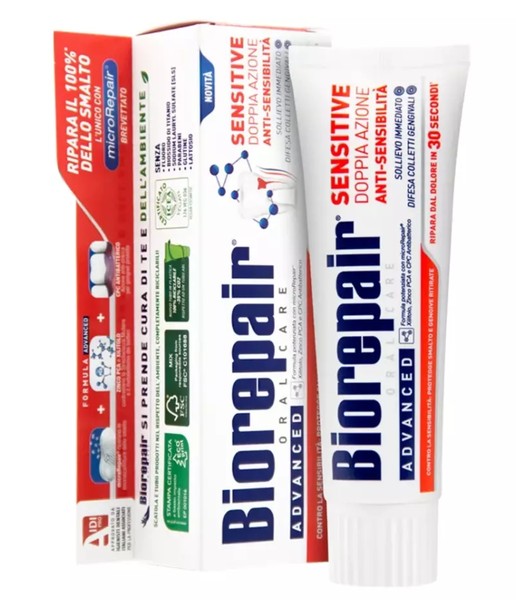 BIOREPAIR ЗУБН ПАСТА SENSITIVE DOUBLE ACTION Д/ГИПЕР ЧУВСТВИТЕЛЬНЫХ ЗУБОВ ЗУБНАЯ ПАСТА ДЛЯ ЧУВСТВИТЕЛЬНЫХ ЗУБОВ 75 МЛ №1