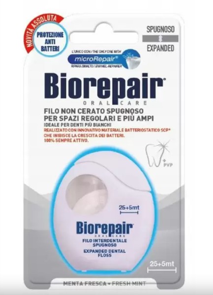 BIOREPAIR ЗУБН НИТЬ НЕВОЩЕНАЯ ГУБЧАТАЯ ЗУБНАЯ НИТЬ 30 М №1