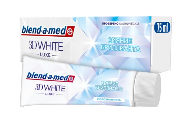 BLEND-A-MED 3D WHITE LUXE ЗУБН ПАСТА ОТБЕЛИВАЮЩАЯ СИЯНИЕ БРИЛЛИАНТА ЗУБНАЯ ПАСТА ОТБЕЛИВАЮЩАЯ 75 МЛ №1