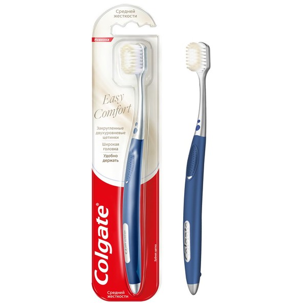 COLGATE ЗУБН ЩЕТКА EASY COMFORT СРЕДНЯЯ ЗУБНАЯ ЩЕТКА   №1
