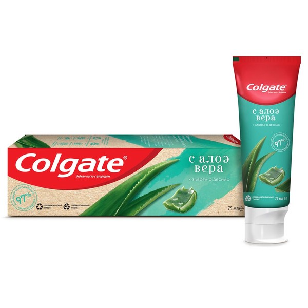 COLGATE ЗУБН ПАСТА ЗАБОТА О ДЕСНАХ С АЛОЭ ВЕРА ЗУБНАЯ ПАСТА ДЛЯ ЗАЩИТЫ ДЕСЕН 75 МЛ №1